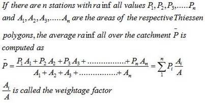 Полигон Тиссена метод расчета среднего количества осадков